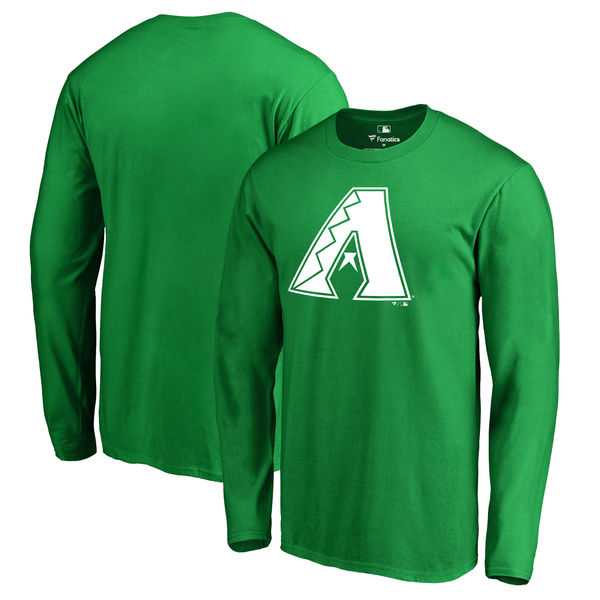 Men's Arizona Diamondbacks Fanatics Branded Kelly Green St. Patrick's Day White Logo Long Sleeve T-Shirt,We sell and wholesale Men's Arizona Diamondbacks Fanatics Branded Kelly Green St. Patrick's Day White Logo Long Sleeve T-Shirt on line form chian!